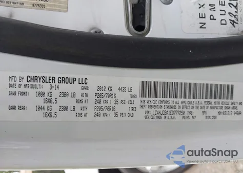 2014 Jeep Compass Sport из США, поврежденный, VIN 1C4NJCBA1ED777250